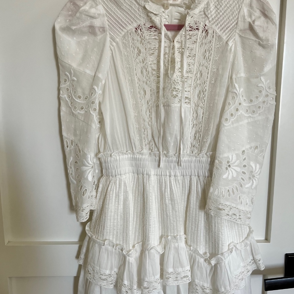 LoveShackFancy mini dress with eyelet